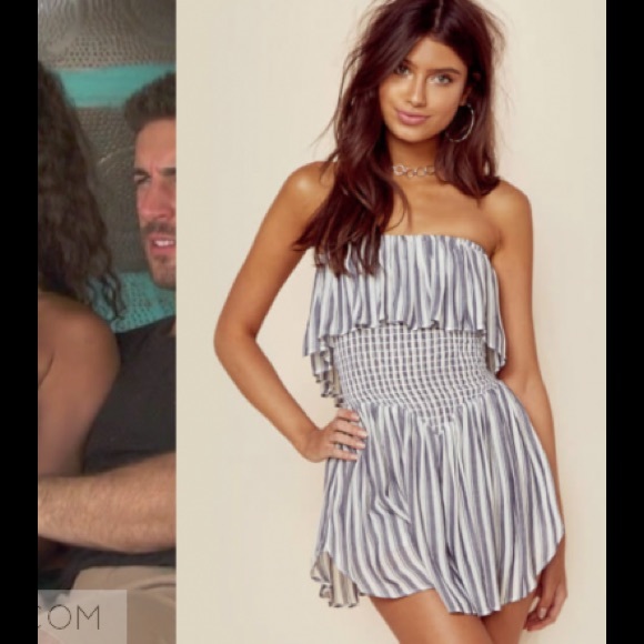 Blue Life Stripe Festival Romper Strapless - Picture 3 of 6